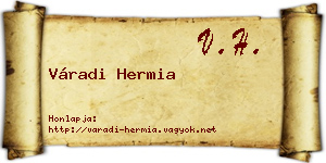 Váradi Hermia névjegykártya